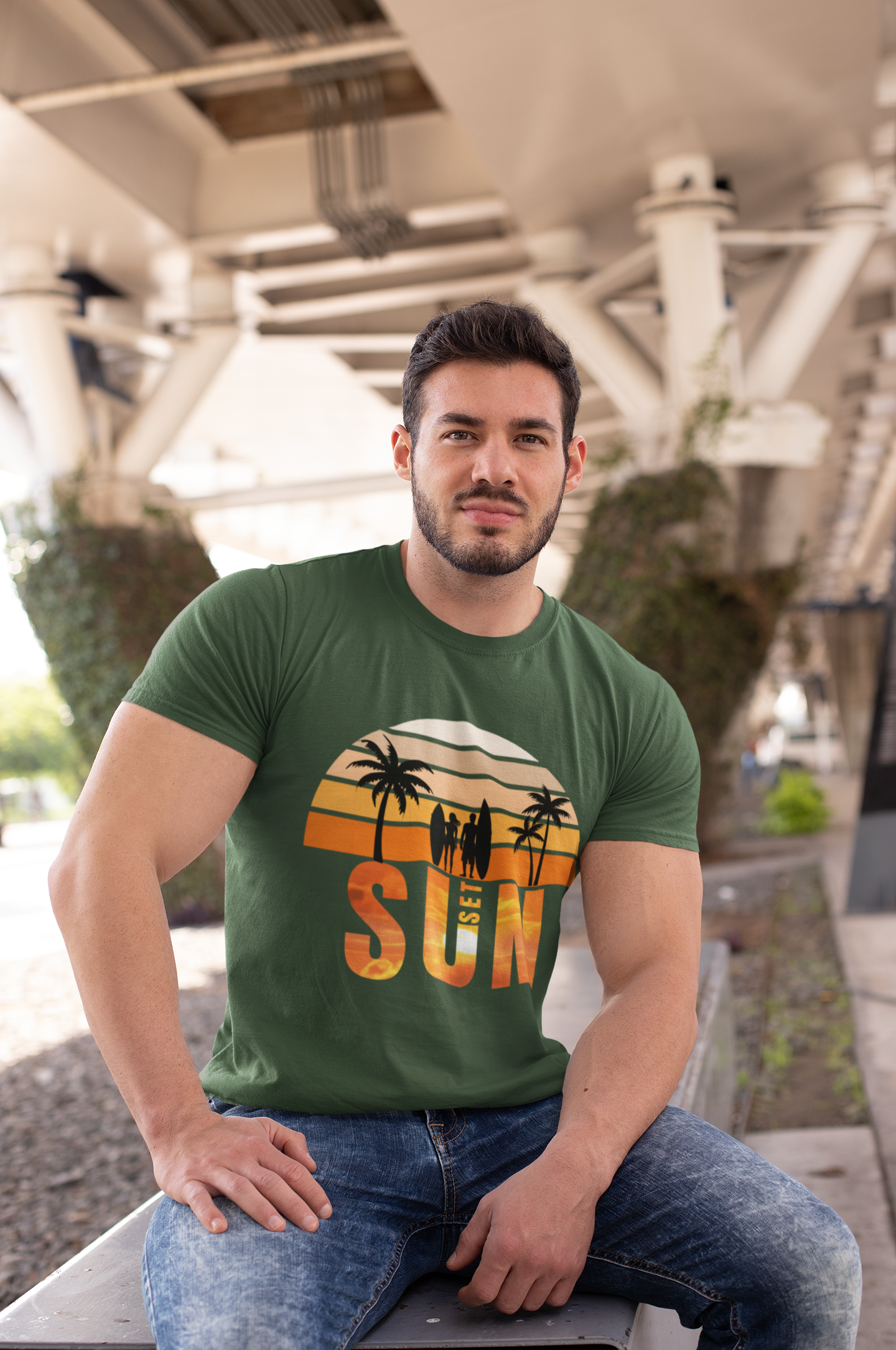 🌅 Sunset Surf Vibes - Retro Beach Surfing T-Shirt 🌊🏄